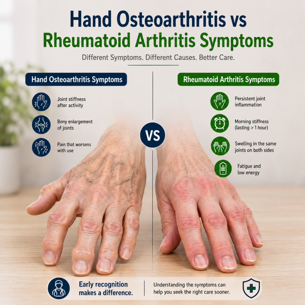Hand Osteoarthritis vs Rheumatoid Arthritis Symptoms image